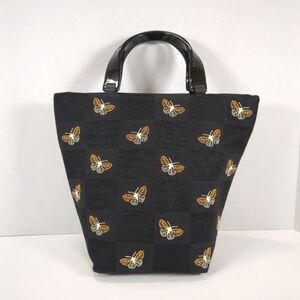 Talbots Black And Gold Butterfly Handbag